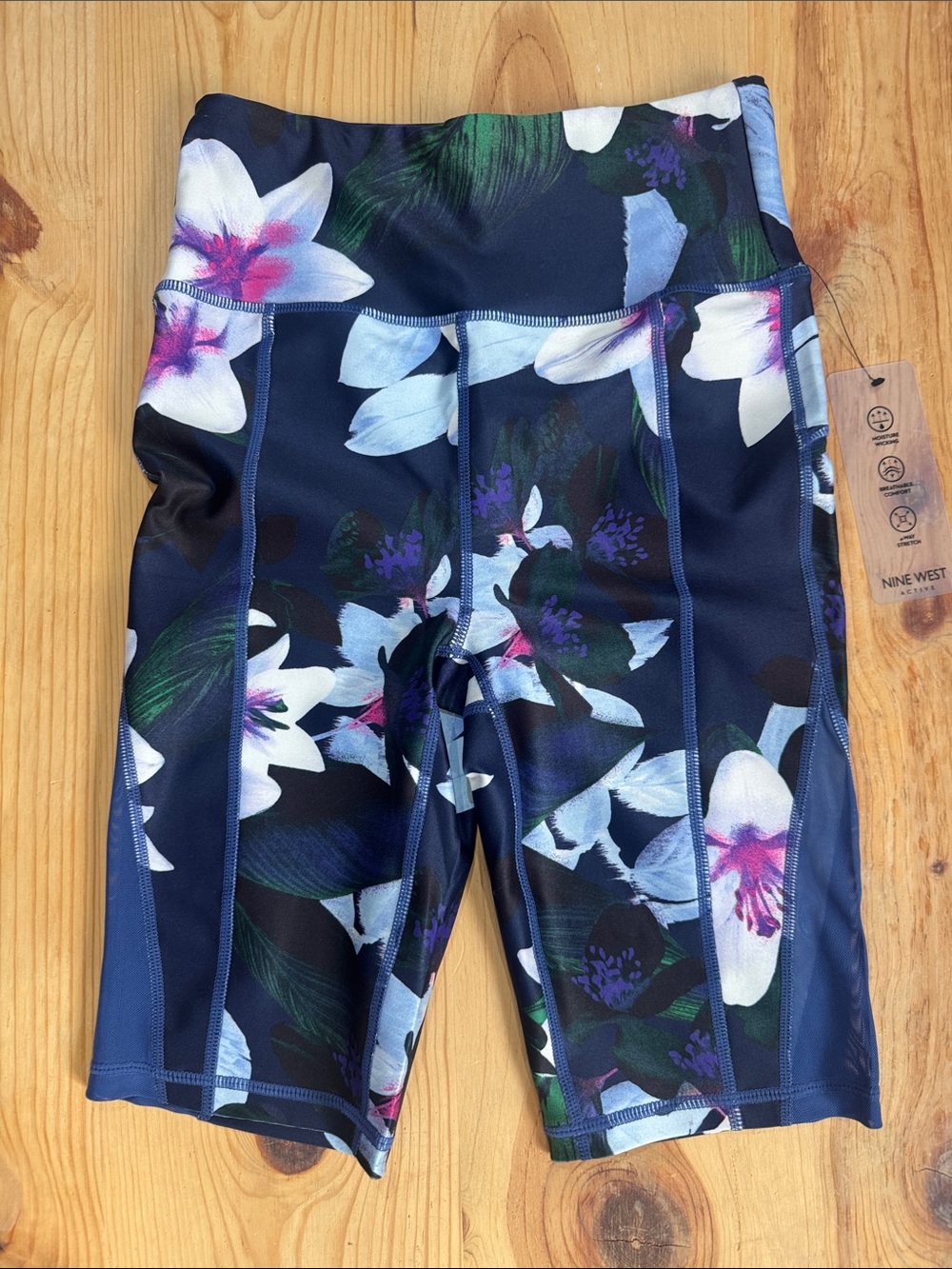 Nine West Navy Floral Girls' Bike Shorts